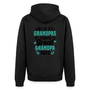 Les meilleurs grands-pères sont promus en 2022 - Veste à capuche bio Premium Unisexe - noir - Dos - Nico (187cm)