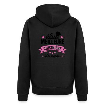 élue Meilleure cuisinière du monde - Veste à capuche bio Premium Unisexe - noir - Dos - Nico (187cm)