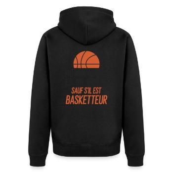Homme idéal est un mythe sauf s'il est basketteur - Veste à capuche bio Premium Unisexe - noir - Dos - Nico (187cm)