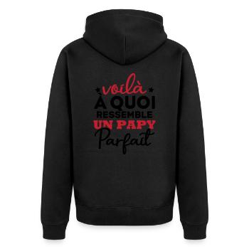 Voilà a quoi ressemble un papy parfait - Veste à capuche bio Premium Unisexe - noir - Dos - Nico (187cm)