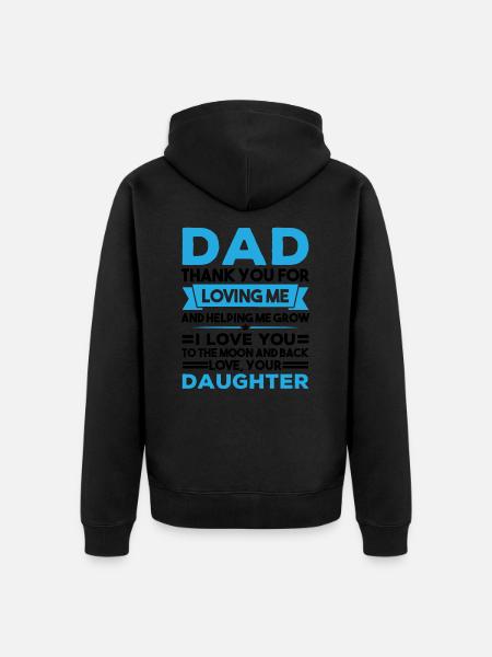 Father daughter gift - Unisex Premium Organic Zip Hoodie - black