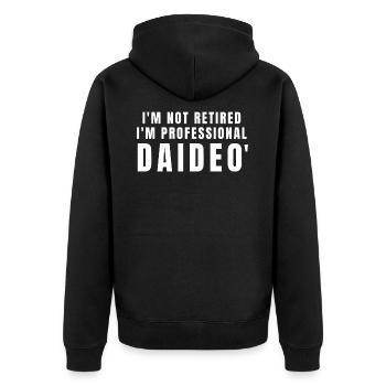 Daideo. Cadeau Daideo - Veste à capuche bio Premium Unisexe - noir - Dos - Nico (187cm)