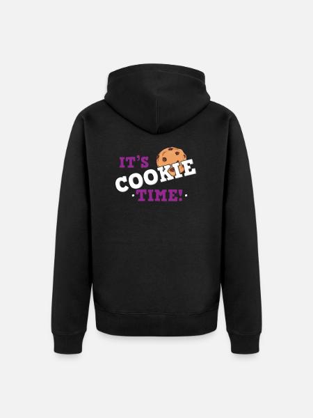 It's Cookie Time - Yummy Cookie Lover Gift - Unisex Premium Organic Zip Hoodie - black