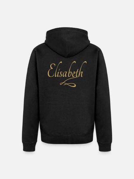 First name of Elisabeth - Unisex Premium Organic Zip Hoodie - black
