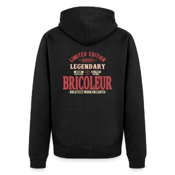Bricoleur - Veste à capuche bio Premium Unisexe - noir - Dos - Nico (187cm)
