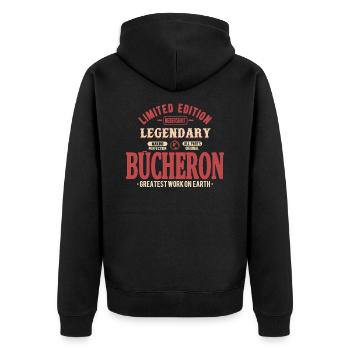 Bûcheron - Veste à capuche bio Premium Unisexe - noir - Dos - Nico (187cm)