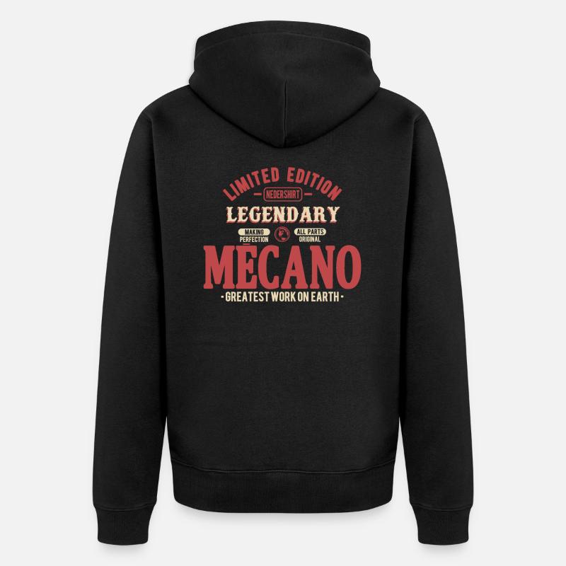 Mécano - Veste à capuche bio Premium Unisexe - noir