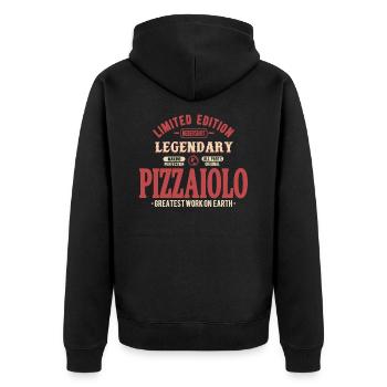 Pizzaiolo - Veste à capuche bio Premium Unisexe - noir - Dos - Nico (187cm)