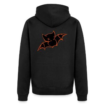 Chauve-souris Halloween - Veste à capuche bio Premium Unisexe - noir - Dos - Nico (187cm)