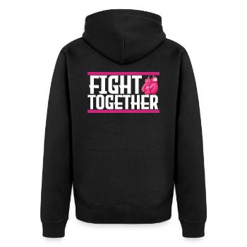 fight together. combattre ensemble, cancer. - Veste à capuche bio Premium Unisexe - noir - Dos - Nico (187cm)