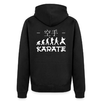 karaté. arts martiaux. Idée Cadeau karaté Karatéka - Veste à capuche bio Premium Unisexe - noir - Dos - Nico (187cm)