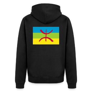 Drapeau Amazigh - Veste à capuche bio Premium Unisexe - noir - Dos - Nico (187cm)