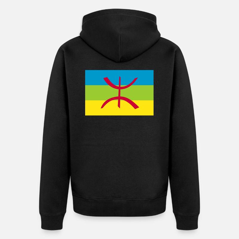 Drapeau Amazigh - Veste à capuche bio Premium Unisexe - noir