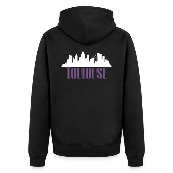 Toulouse France Ville Vacances Cadeau Rengaine - Veste à capuche bio Premium Unisexe - noir - Dos - Nico (187cm)