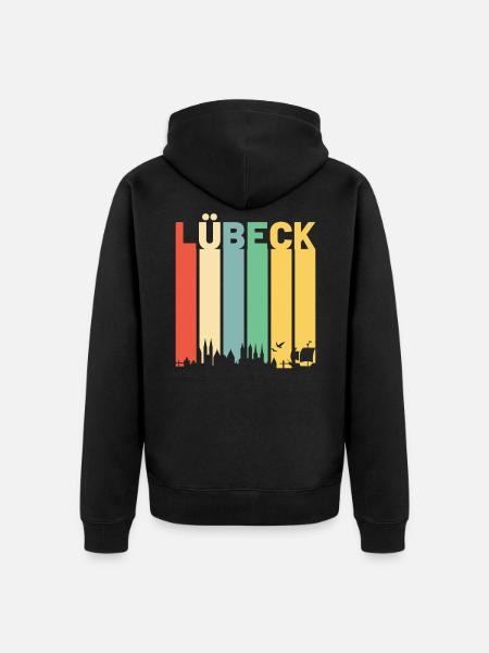 Lübeck - Unisex Premium Bio Zip Hoodie - Schwarz
