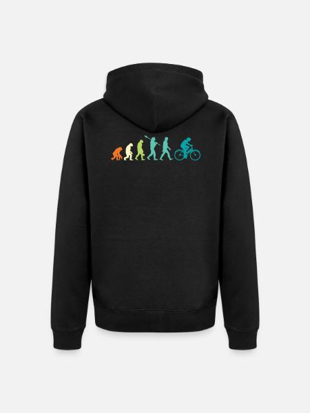 E-Bike Evolution - Unisex Premium Bio Zip Hoodie - Schwarz