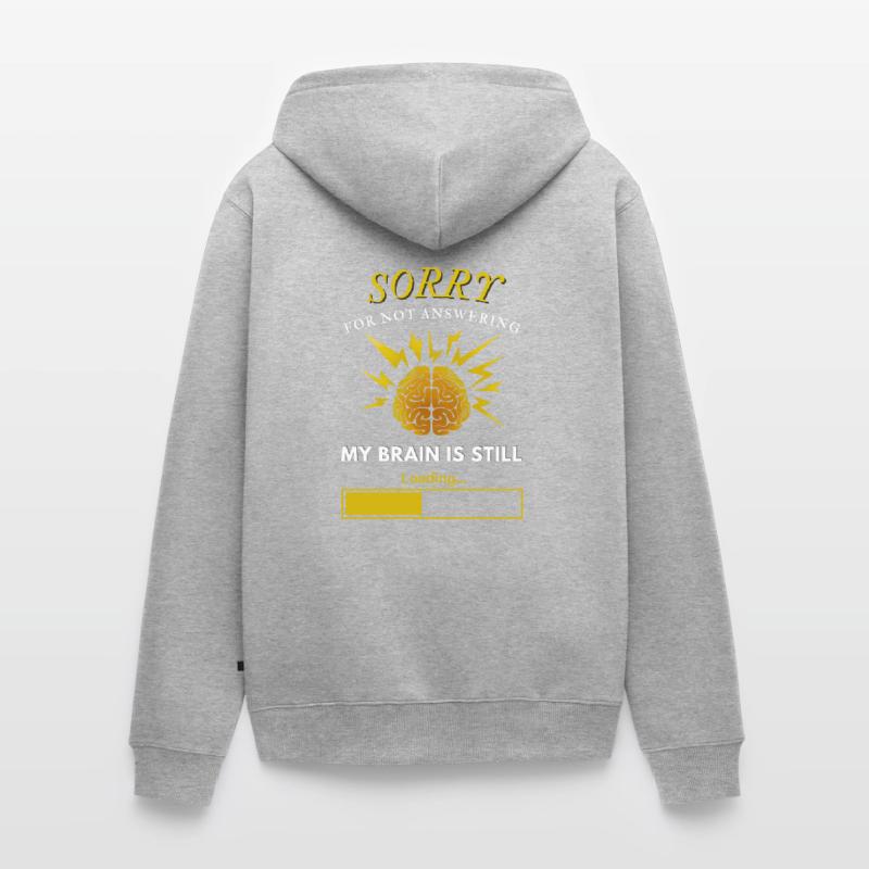 Brain loading - Gamer Brain Loading Bar Unisex Premium Organic Zip Hoodie