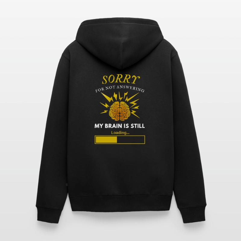 Brain loading - Gamer Brain Loading Bar Unisex Premium Organic Zip Hoodie
