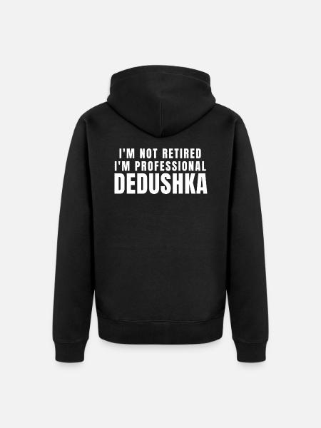 Deduschka. Dedushka Geschenk - Unisex Premium Bio Zip Hoodie - Schwarz