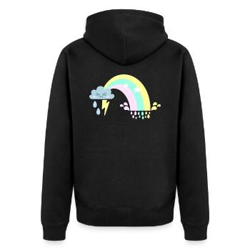 Thunderstorm Storm - Unisex Premium Organic Zip Hoodie - black - Back - Nico (187cm)