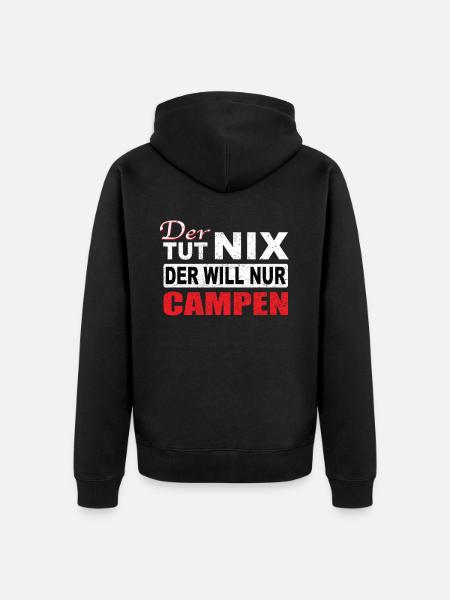 Dauercamper - Unisex Premium Bio Zip Hoodie - Schwarz