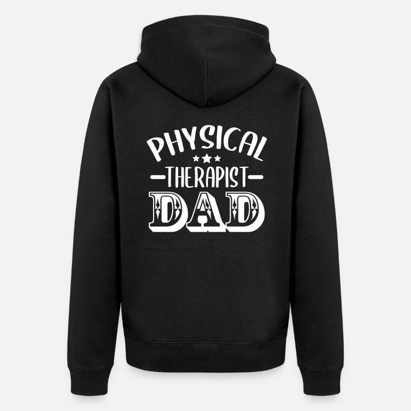 Physiotherapie - Unisex Premium Bio Zip Hoodie - Schwarz