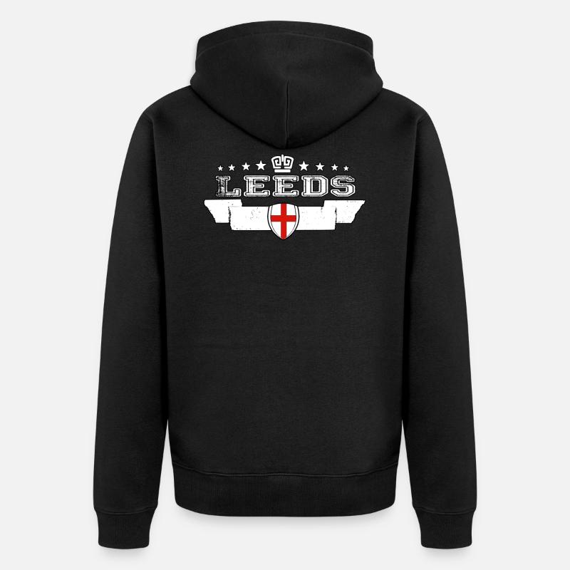 leeds - Veste à capuche bio Premium Unisexe - noir