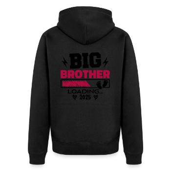 Big Brother Loading 2025 Promoted To Big Brother - Veste à capuche bio Premium Unisexe - noir - Dos - Nico (187cm)