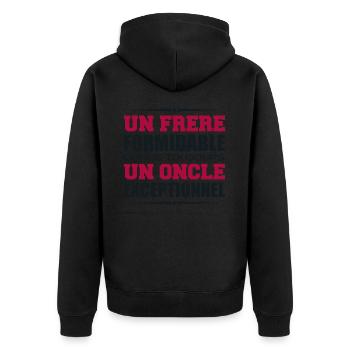 un Oncle exceptionnel cadeau pour Frère - Veste à capuche bio Premium Unisexe - noir - Dos - Nico (187cm)