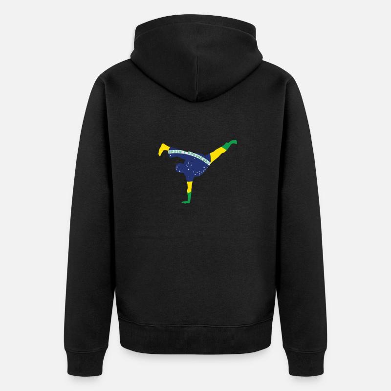 Capoeira Acrobaties Danse Martiale Acrobaties - Veste à capuche bio Premium Unisexe - noir