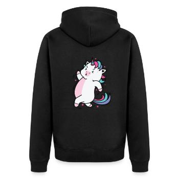Licorne Course à pied Créature mythique Sport - Veste à capuche bio Premium Unisexe - noir - Dos - Nico (187cm)