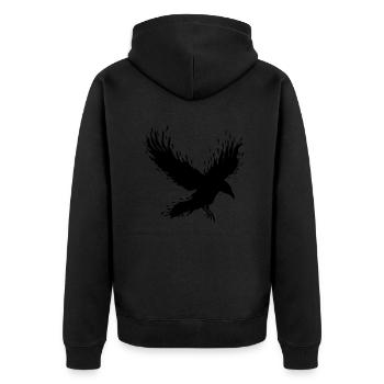 corbeau volant oiseau corbeau volant - Veste à capuche bio Premium Unisexe - noir - Dos - Nico (187cm)