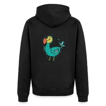 Dodo Bird de Maurice - Veste à capuche bio Premium Unisexe - noir - Dos - Nico (187cm)
