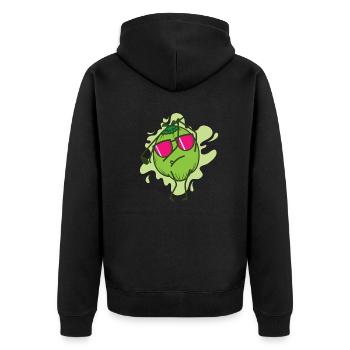 Noix de tout en jouant au golf palmier fruitier - Veste à capuche bio Premium Unisexe - noir - Dos - Nico (187cm)