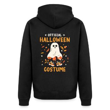 Halloween Costume Creepy - Unisex Premium Organic Zip Hoodie - black - Back - Nico (187cm)