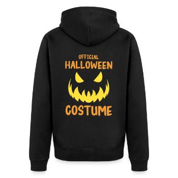 Halloween Costume Creepy - Unisex Premium Organic Zip Hoodie - black - Back - Nico (187cm)