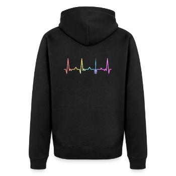 Darts Darts Darts Player Darts - Unisex Premium Organic Zip Hoodie - black - Back - Nico (187cm)