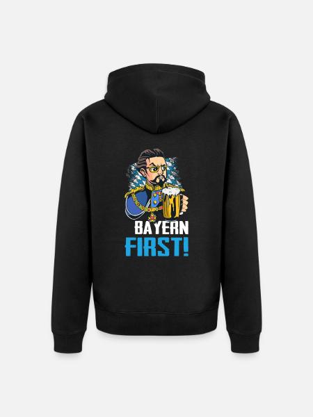Free State of Bavaria Bavarian - Unisex Premium Organic Zip Hoodie - black