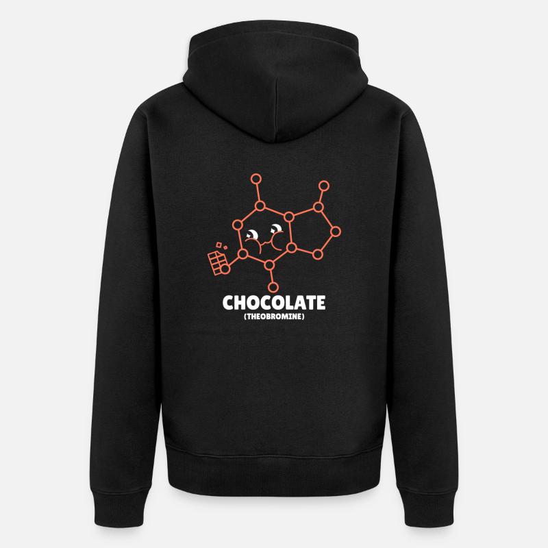 Chimiste Chimie Science Atome Molécule - Veste à capuche bio Premium Unisexe - noir