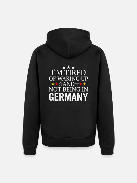 Germany German Flag Nation Country - Unisex Premium Organic Zip Hoodie - black