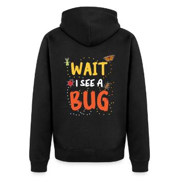 Insect Entomologist Biology - Unisex Premium Organic Zip Hoodie - black - Back - Nico (187cm)