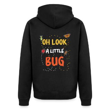 Insect Entomologist Biology - Unisex Premium Organic Zip Hoodie - black - Back - Nico (187cm)