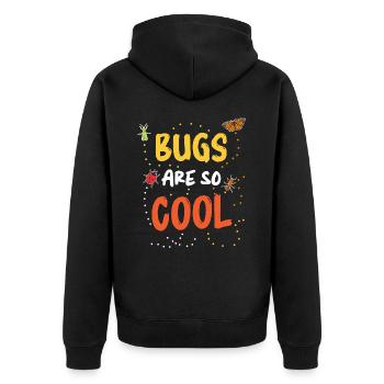 Insect Entomologist Biology - Unisex Premium Organic Zip Hoodie - black - Back - Nico (187cm)