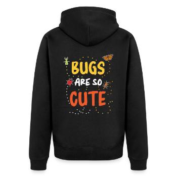 Insect Entomologist Biology - Unisex Premium Organic Zip Hoodie - black - Back - Nico (187cm)
