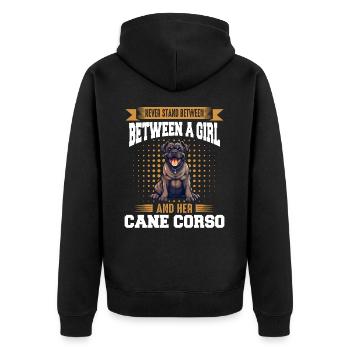 Cane Corso Chien - Veste à capuche bio Premium Unisexe - noir - Dos - Nico (187cm)