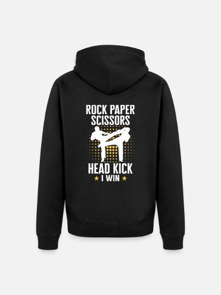 Karate Karate Fighter Martial Arts - Unisex Premium Organic Zip Hoodie - black