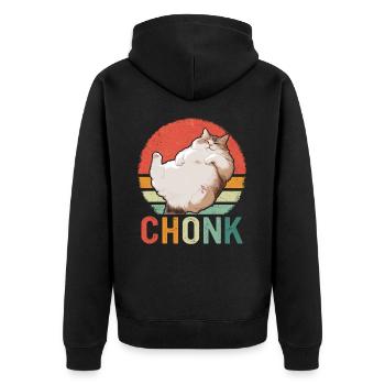 Chat, Amoureux Des Chats, Propriétaire De Chat, Chaton - Veste à capuche bio Premium Unisexe - noir - Dos - Nico (187cm)