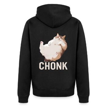 Chat, Amoureux Des Chats, Propriétaire De Chat, Chaton - Veste à capuche bio Premium Unisexe - noir - Dos - Nico (187cm)