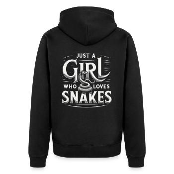 Snake, Snake, Animal - Unisex Premium Organic Zip Hoodie - black - Back - Nico (187cm)