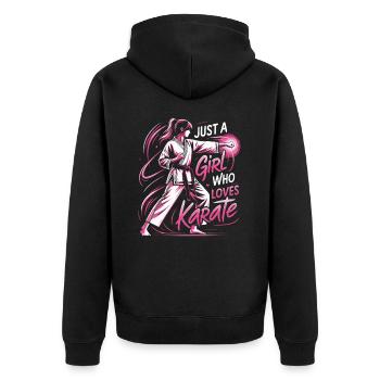 Karaté Karaté Combattant Arts martiaux - Veste à capuche bio Premium Unisexe - noir - Dos - Nico (187cm)